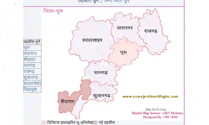 History of Rajasthan Bhulekh on Map