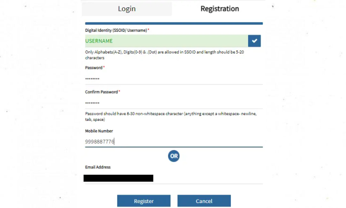 Require your username for SSO ID Registration