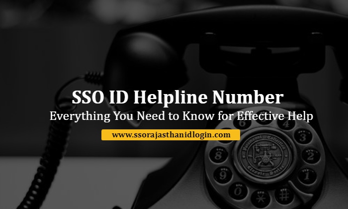 SSO ID Helpline Number Information