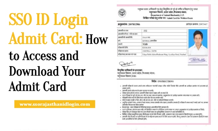 SSO Id Login Admit Card Details