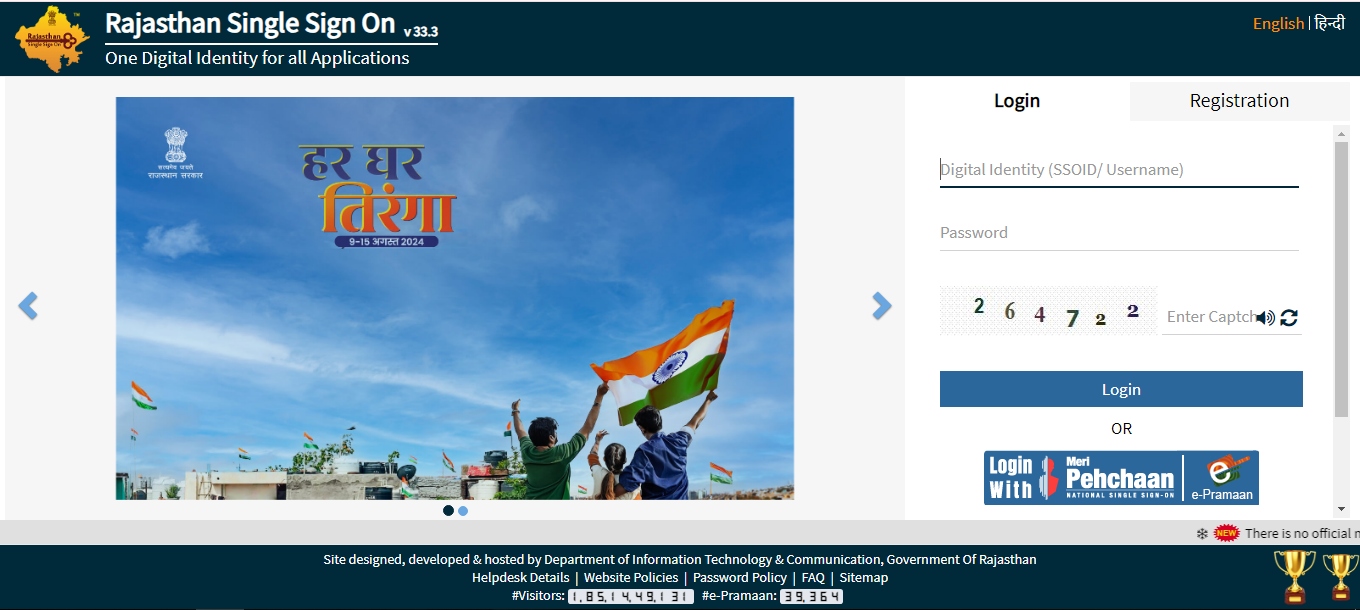 SSO LOGIN SINGLE RAJASTHAN Information