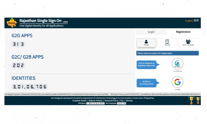 SSO RAJA Registration