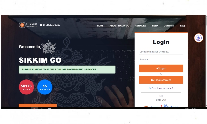 SSO SIKKIM Login