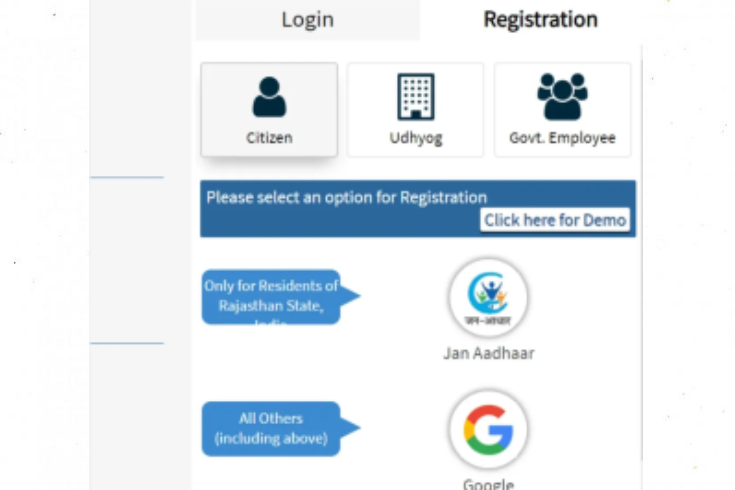 You have three options to choose from when registering