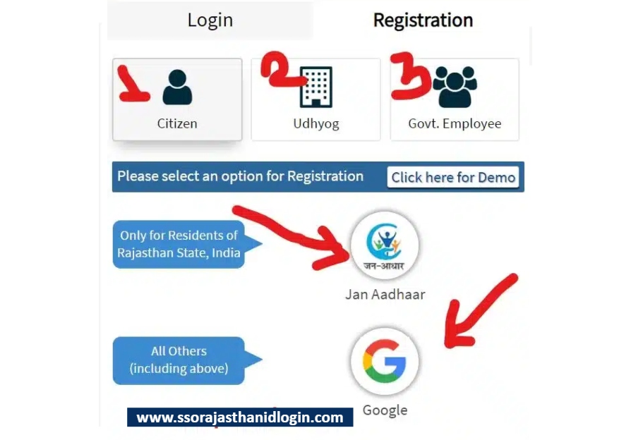 Click on Google Account registration