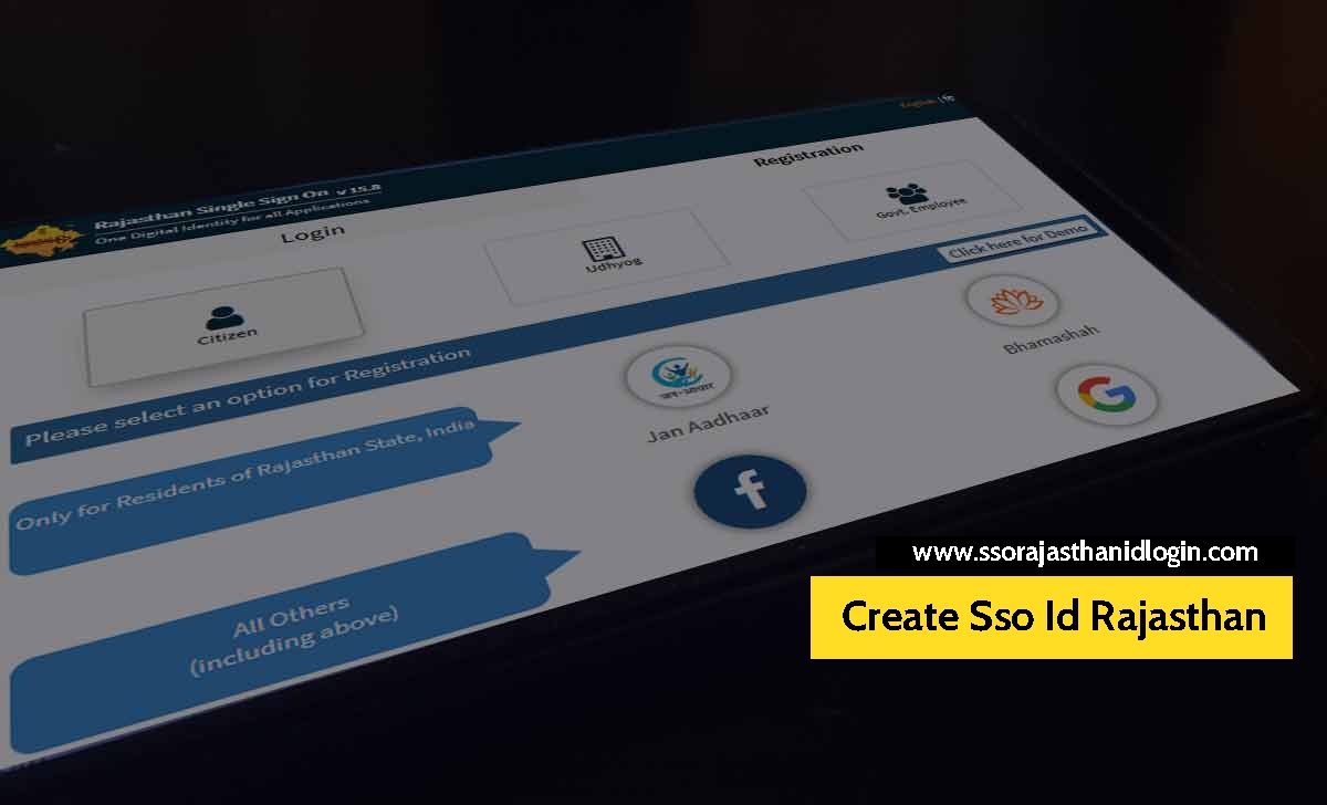 Create Sso Id Rajasthan Eligibility