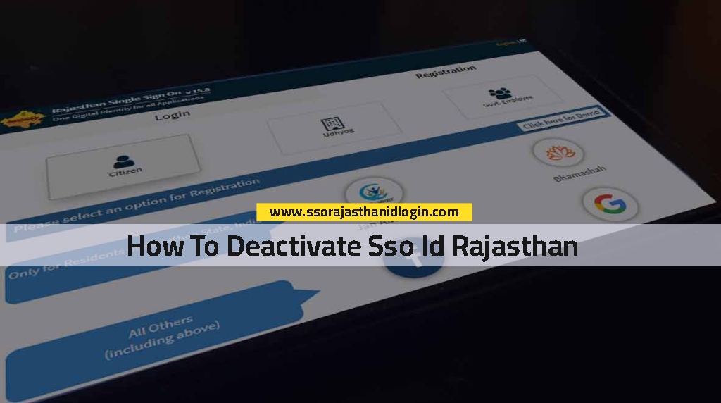 How To Deactivate Sso Id Rajasthan, Details