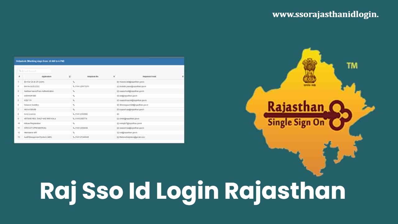 Raj Sso Id Login Rajasthan Login