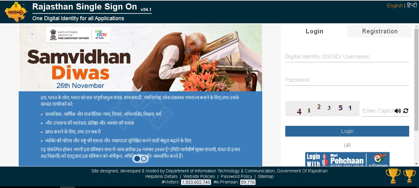 Raj Sso Rajasthan Login