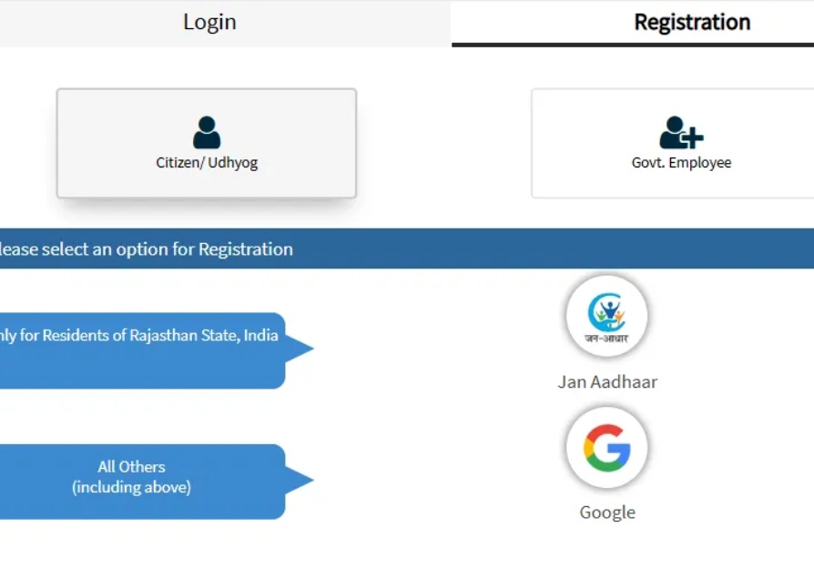 Register for Rajasthan Government SSO ID