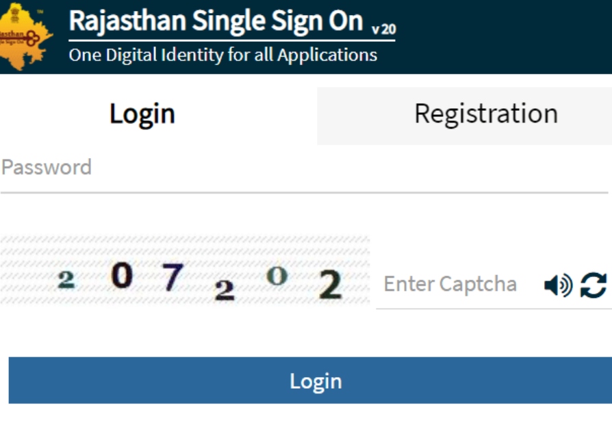 Register on SSO Rajasthan Gov In