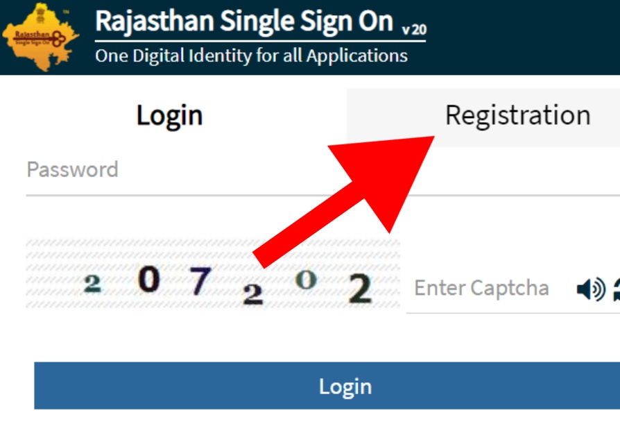 Register on the Rajasthan SSO Portal