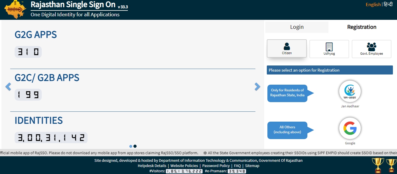 RPSC SSO Registration