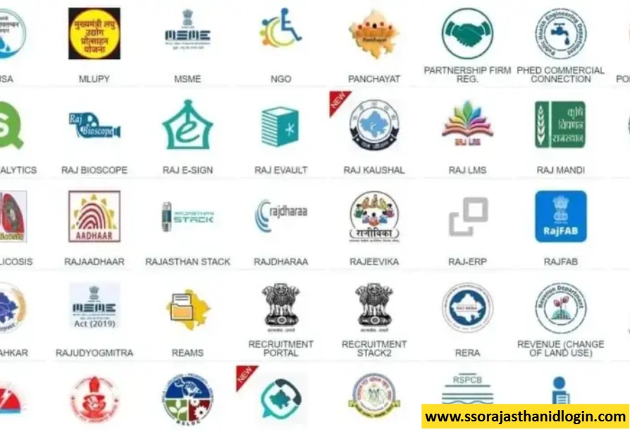 Services Available on the Sso Rajasthan Government In Login