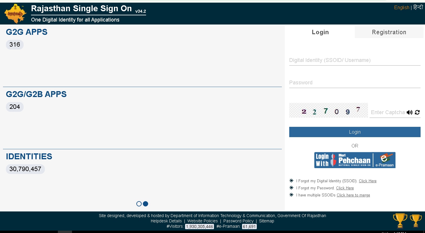 Sso Id 93 Rajasthan Gov In Login