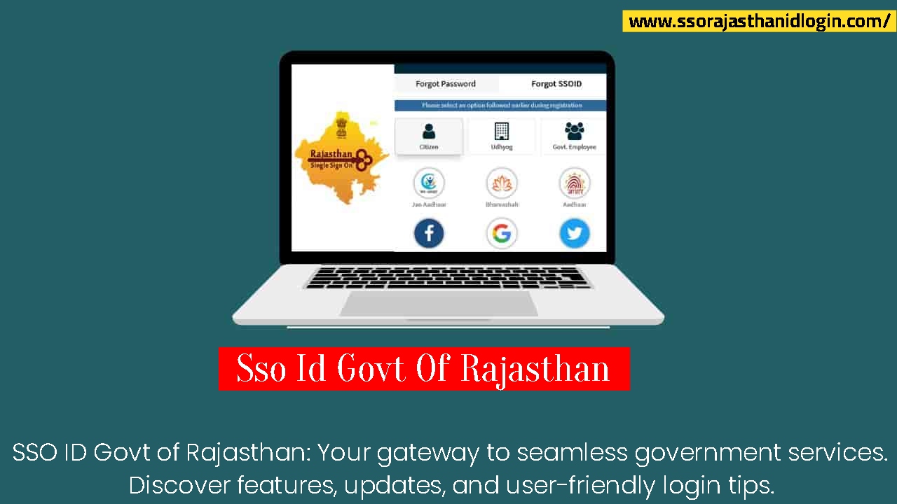 Sso Id Govt Of Rajasthan Importance Details