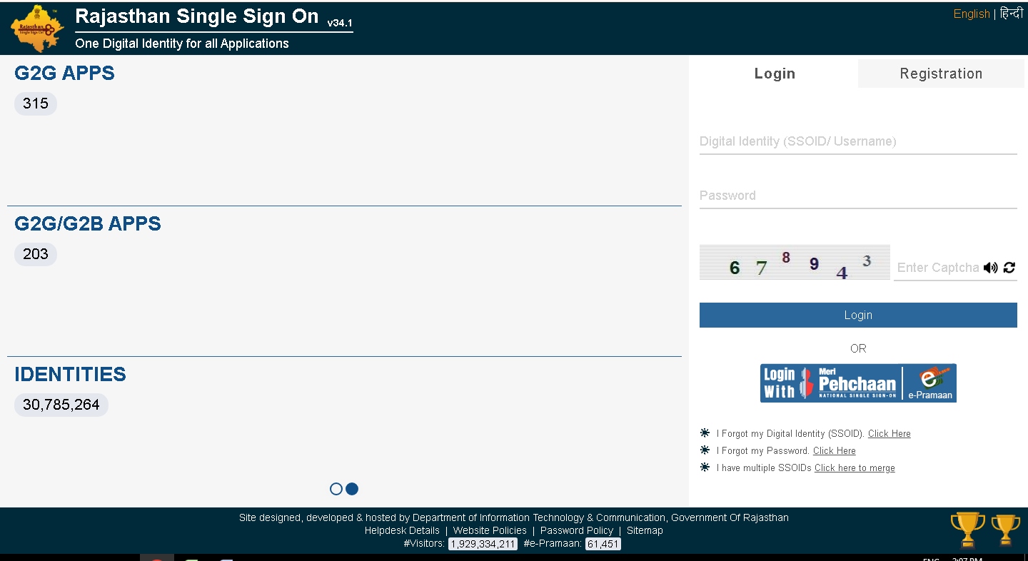 Sso Id Portal Rajasthan Login