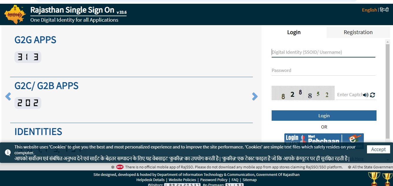 SSO Id Rajasthan Employee Login