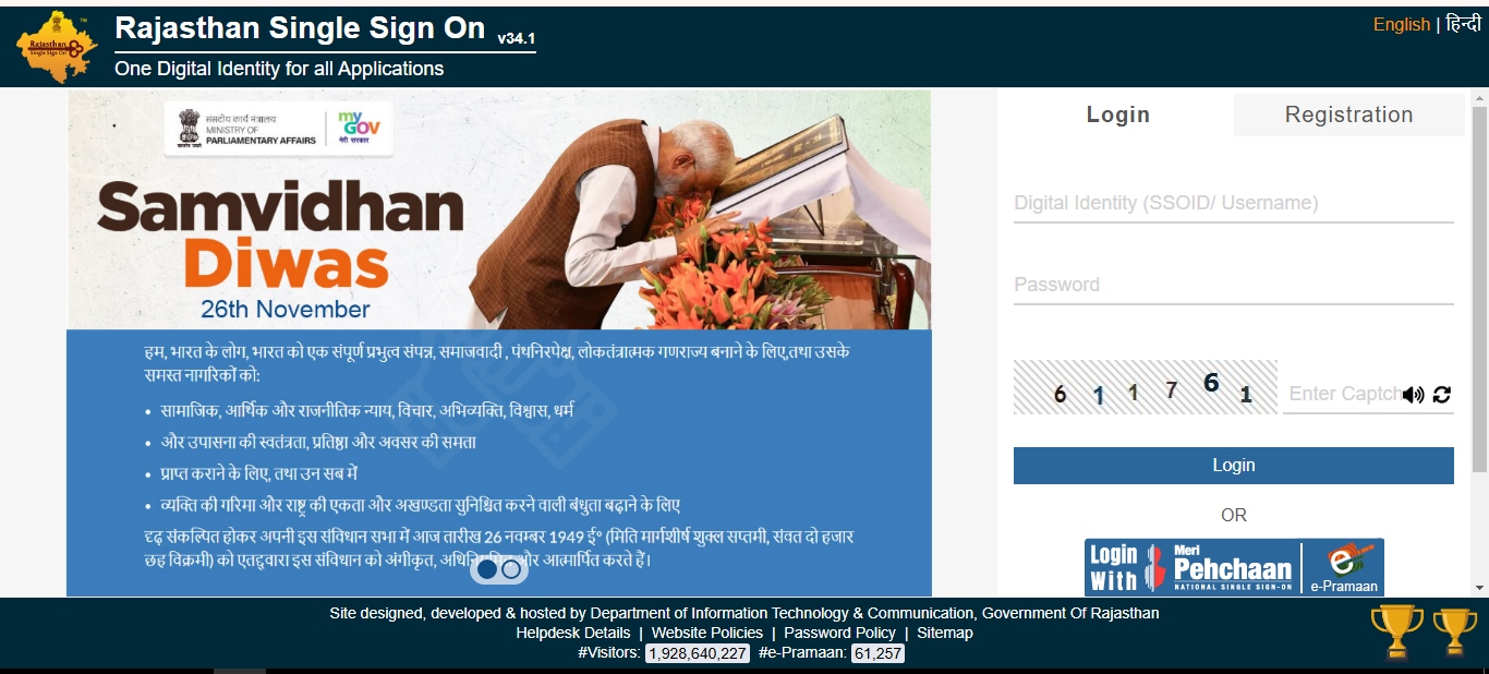 Sso Id Registration Login Rajasthan Details