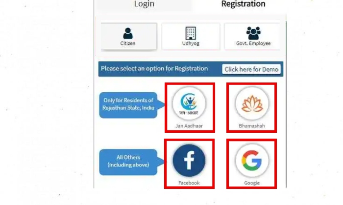 SSO IdRajasthan Government Registration Information