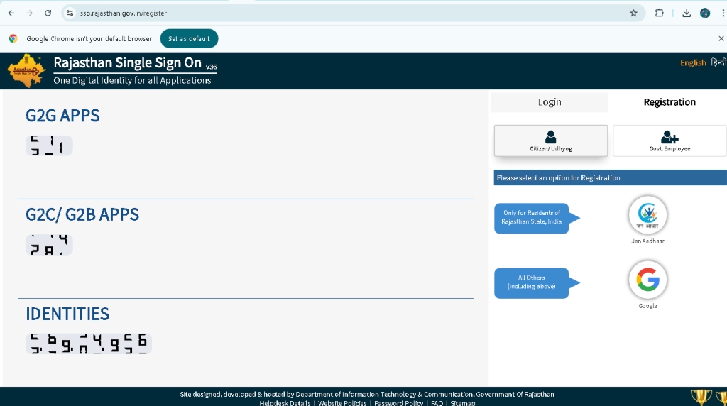 Sso Rajasthan Gov In Sign Up Registration