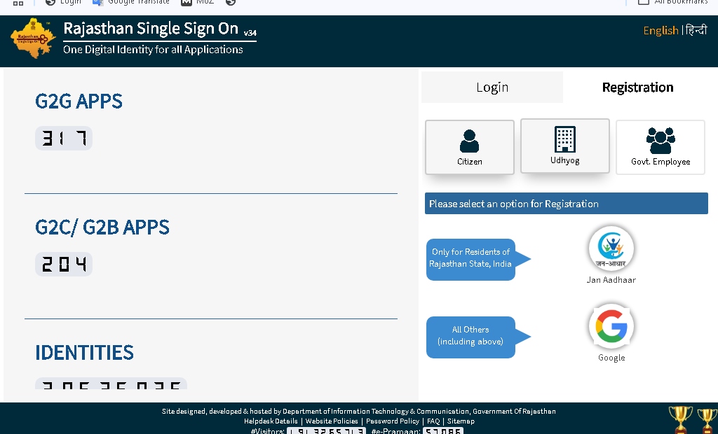 Sso Rajasthan Government Register