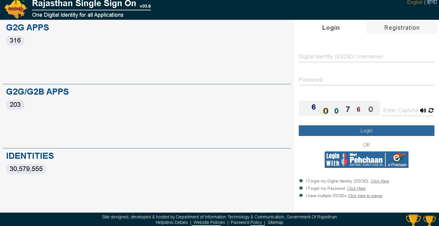 Sso Rajasthan Sign In Login