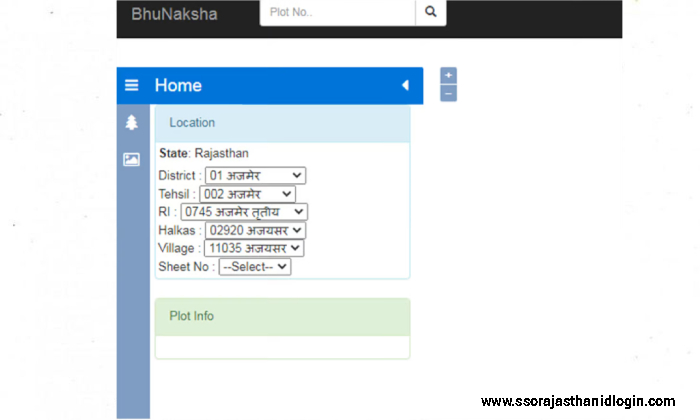 you have to visit the official website of Land Map Rajasthan